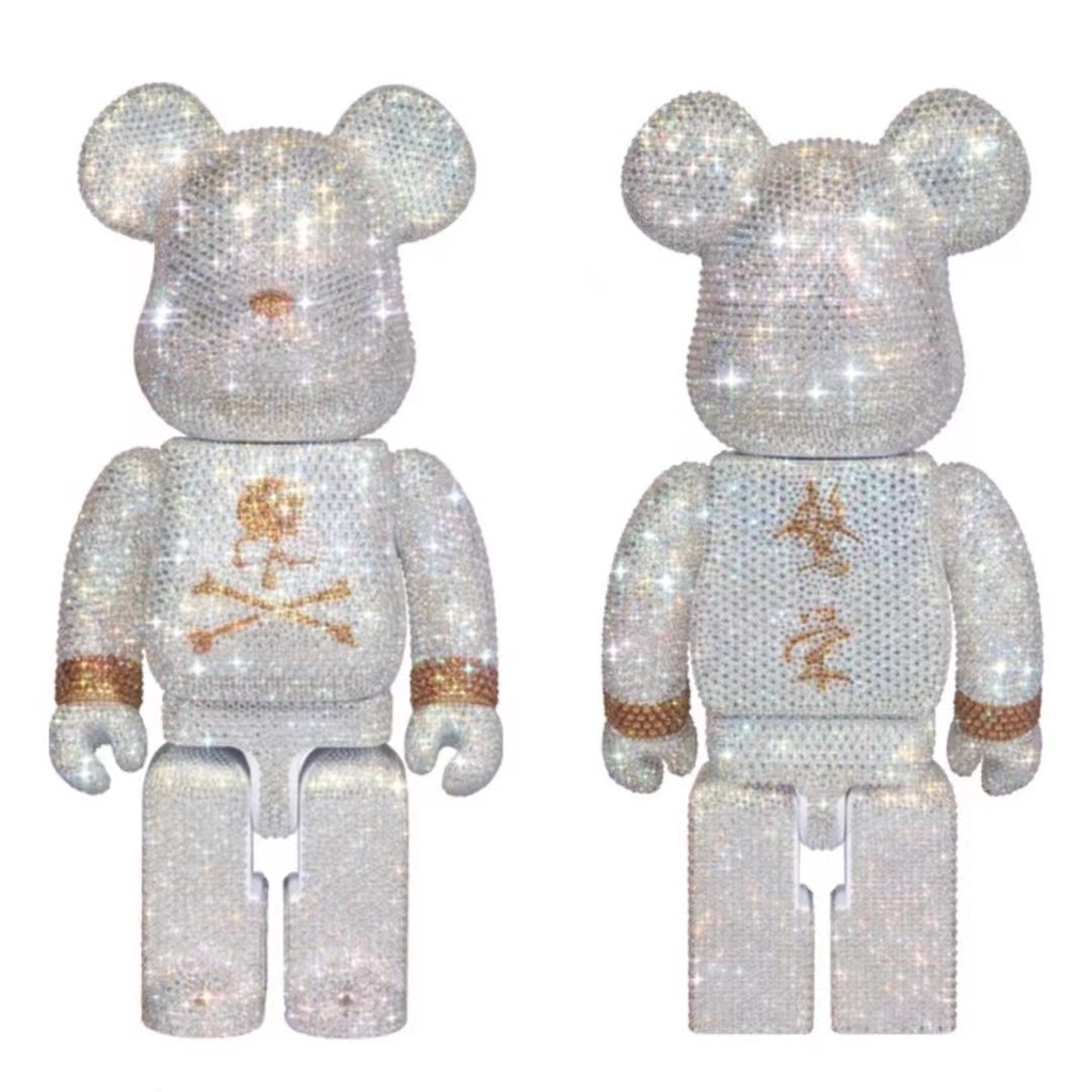 [Be@rbrick]MMJ CRYSTAL DECORATE白鑽  積木熊 暴力熊