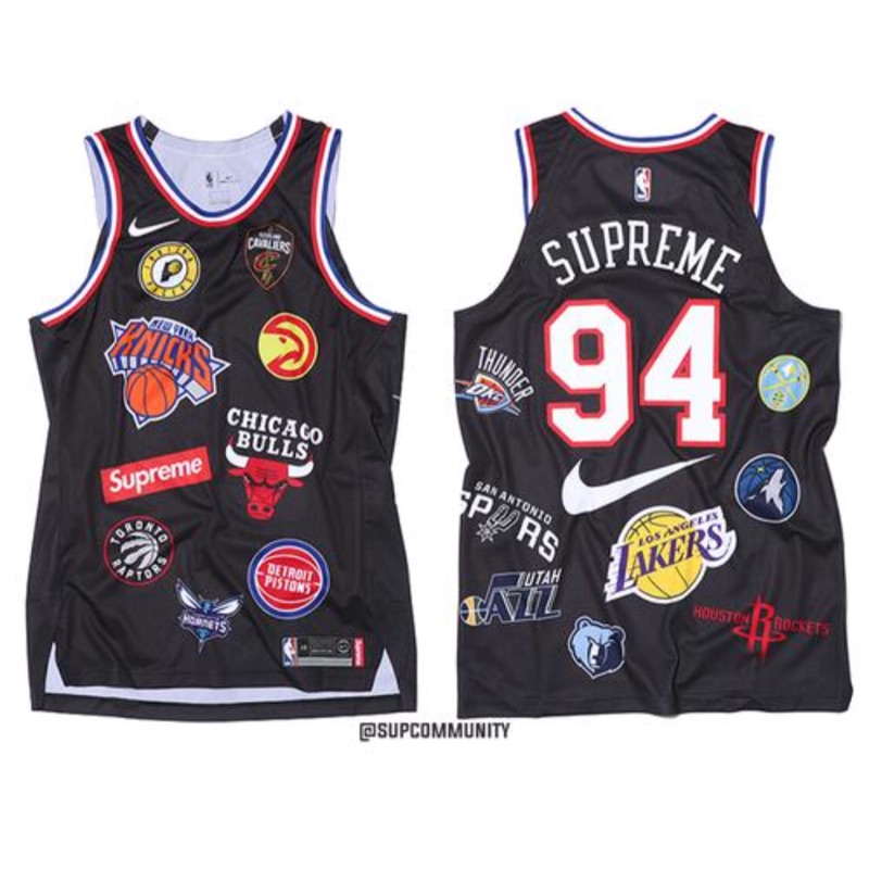 全新現貨18 Supreme®/Nike®/NBA Teams Authentic Jersey 黑M | 蝦皮購物