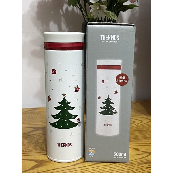 THERMOS 膳魔師保溫杯 _JNO-500系列_500ml 白色聖誕 JNO-500-CW