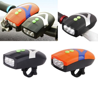 自行車喇叭燈 3LED自行車前燈 多功能帶喇叭自行車燈 6種聲調