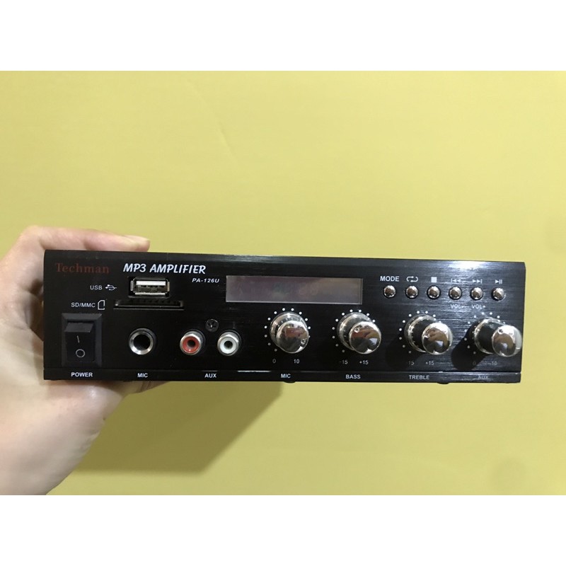 二手techman Pa 126u 擴大機 可插一支麥克風 藍牙usb Sd Aux Mp3 半價出清 蝦皮購物