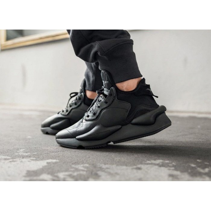 【S.M.P】Adidas Y-3 KAIWA 時尚黑 皮革 黑魂 男 女鞋 限量 全新公司貨 EF2561