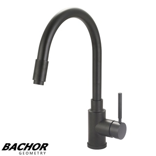 BACHOR 11311BK 啞光黑伸縮檯面龍頭日本進口陶瓷軸心