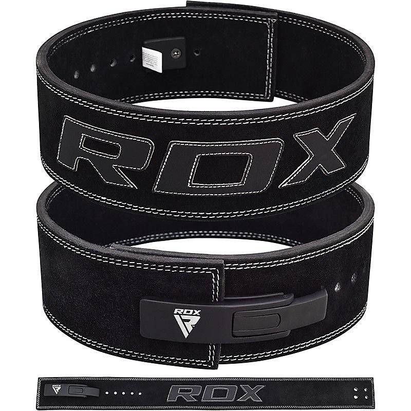 (護腰🏋️‍♂️神器)RDX 舉重腰帶 專業快扣 黑 皮革-RDX065