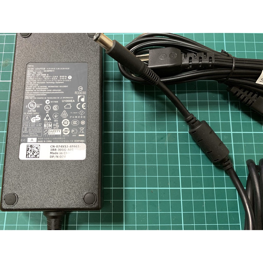 DELL (圓頭帶針) 19.5V 9.23A 180W DA180 PM111 ADP-180MBB 原廠變壓器