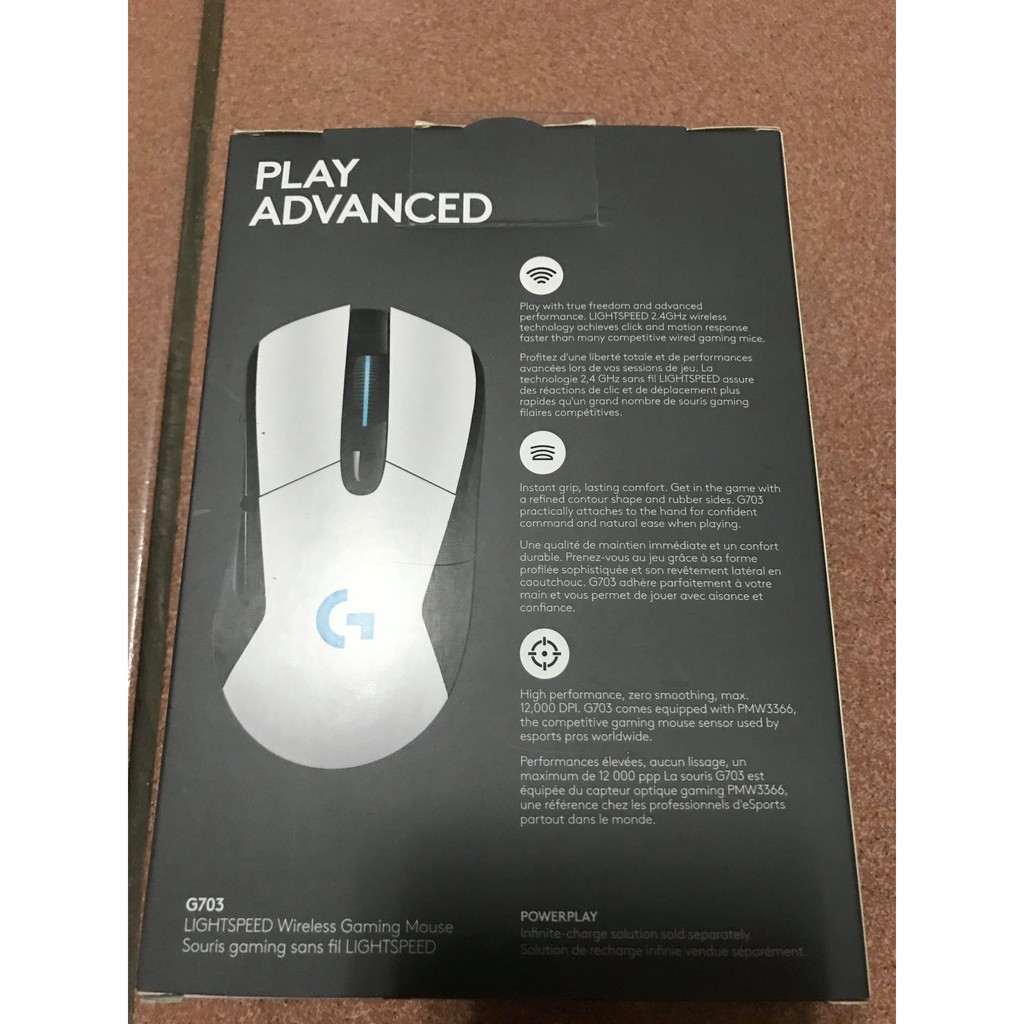 羅技logitech G703 Lightspeed 無線遊戲滑鼠rgb 無線 白色 蝦皮購物