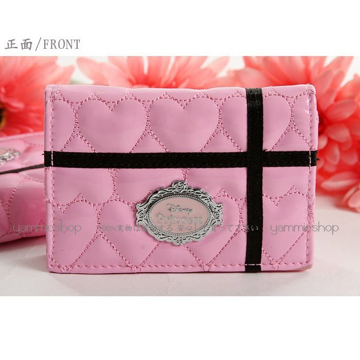 PRINESS 韓國可愛風 漆皮緞帶桃心 卡包 相機包 名片夾 錢包 零錢包（BXD1）