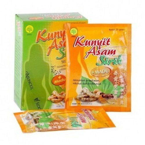 印尼 SIDOMUNCUL Kunyit Asam 黃薑酸子+蜂蜜飲料粉 5x25g/盒