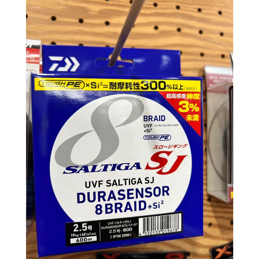 Daiwa Saltiga SJ durasensor 600m  PE X8 慢鐵 低延展 切水 Tough PE