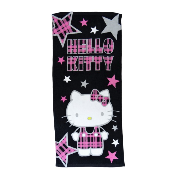 【Sanrio三麗鷗】凱蒂貓蘇格蘭風格毛巾 100%棉 33x76cm