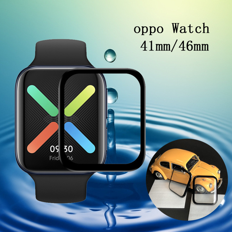 適用於oppo watch 41MM 46MM保護貼 oppo手環3D曲面複合膜 高清防爆手錶水凝軟膜oppo高清保護膜