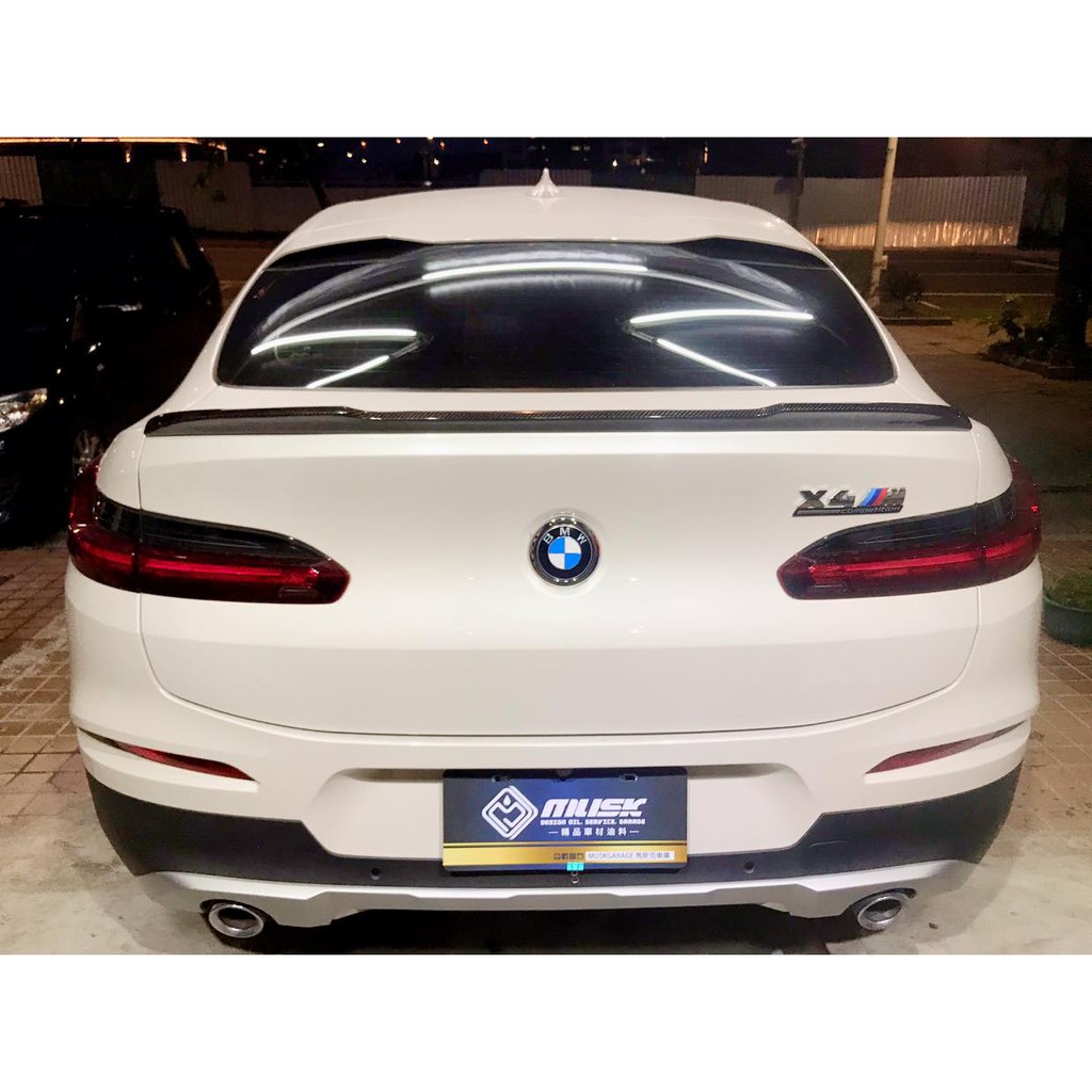 [ 馬斯克車庫 ] 聊聊優惠 BMW G02 X4 20i 30i 40i  碳纖維 亮黑 CS款 尾翼
