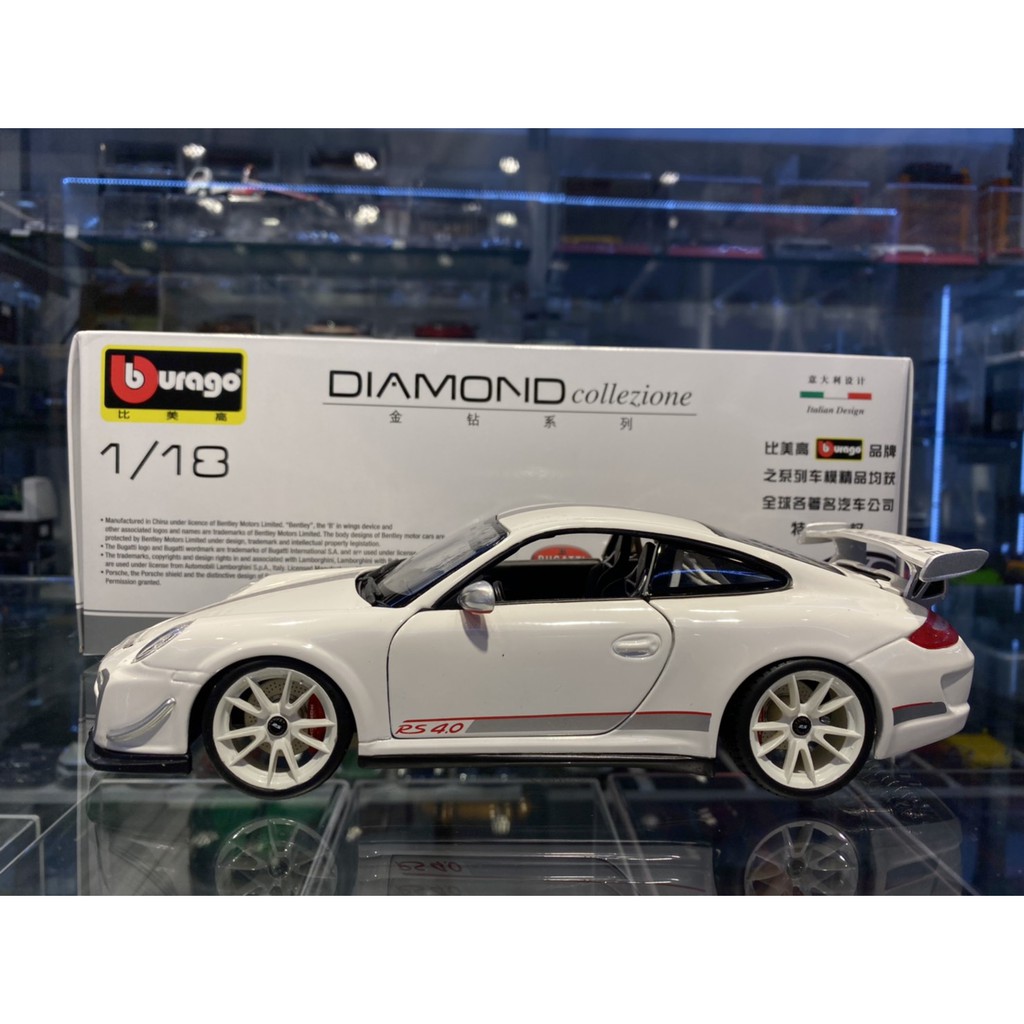 吉華科技@Bburago 18-11036 Porsche 911 GT3 RS 4.0 白色 1/18 (合金車)
