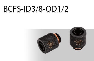 小白的生活工場*ENZOTECH G1/4"(BCFS-ID3/8-OD1/2)黑化3分薄管專用快速接頭*