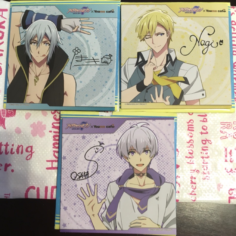 Idolish7 偶像星願四葉環逢坂壯五六彌凪簽名色紙 蝦皮購物