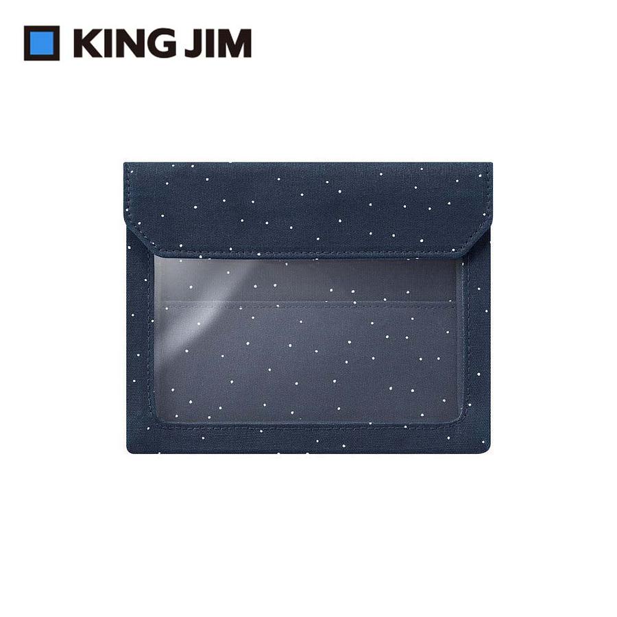 KING JIM FLATTY WORKS多用途帆布收納袋/ 點點限定款/ A6/ 5460-L104 eslite誠品