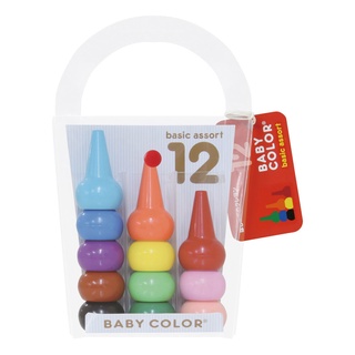 【現貨-日本AOZORA】日本製 BABY COLOR 6色/12色寶寶積木蠟筆 兒童安全無毒蠟筆