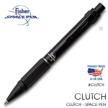 【angel 精品館 】Fisher Space Pen CLUTCH 黑色陽極氧化鋁製太空筆_附黑色筆夾