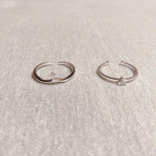 XS.SUNSHINE - 小皇冠、小三角 // S925純銀 可調式開口戒 戒指 飾品 現貨 銀戒 銀飾 線戒