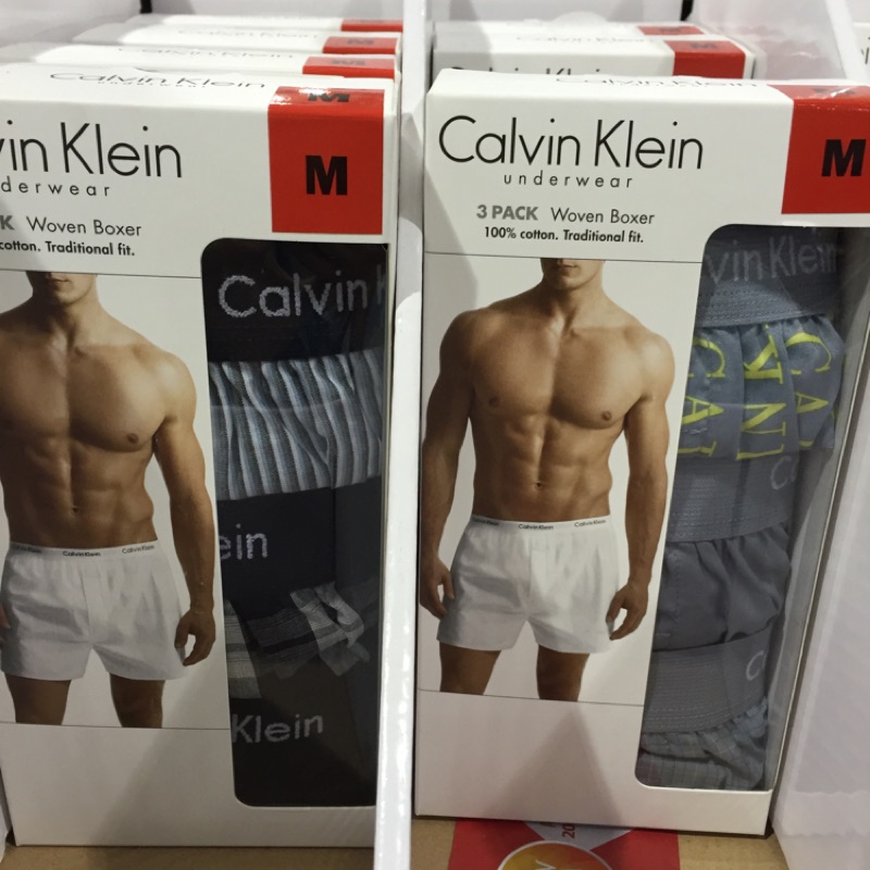 ★Alien★現齊全，要買要快 CK 男純棉平口褲3入 尺寸S-XL 好市多代購 Calvin Klein