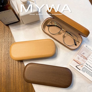 MyWa™️ 新款日系仿木紋眼鏡盒 墨鏡收納 硬殼保護 無印風 北歐 簡約