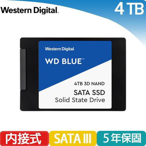 WD 威騰 藍標 SSD 4TB 2.5吋 3D NAND 固態硬碟