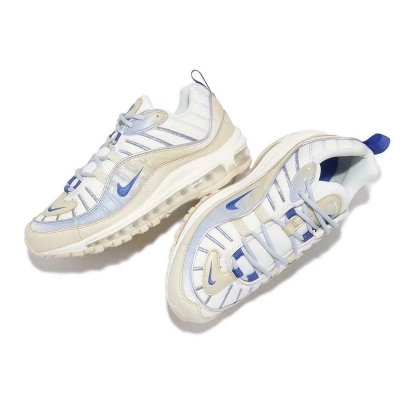 Nike 休閒鞋 Wmns Air Max 98 LX 白 米白 藍 漸層 氣墊 女鞋.CD0685-200小紅書