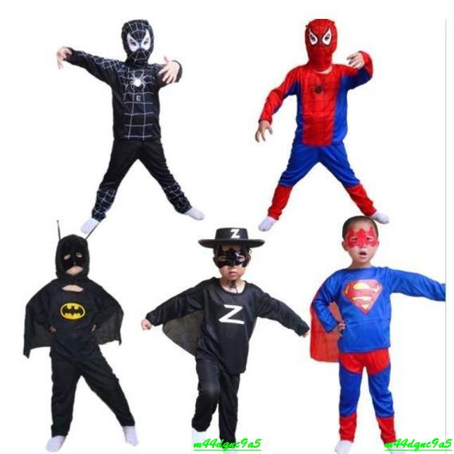 💕限時 特價熱賣💕兒童玩具萬聖節 角色伴演兒童表演服-兒童超人 蝙蝠俠 套裝 超級英雄 蜘蛛人服裝