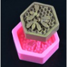 三隻 蜜蜂 蜂窩 蜂巢翻糖模具 手工皂模具 液態矽膠 巧克力蛋糕模具 烘培工具批發