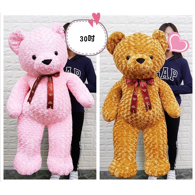 泰迪熊大娃娃 巨無霸玫瑰熊娃娃 高約120公分 超大玫瑰熊玩偶 特大泰迪熊娃娃 泰迪熊 玫瑰熊