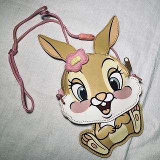 🐰東京迪士尼Disney日本帶回Bunny邦妮兔可背掛繩兩用零錢袋零錢包卡夾#桑普兔#小鹿斑比#黃色兔子
