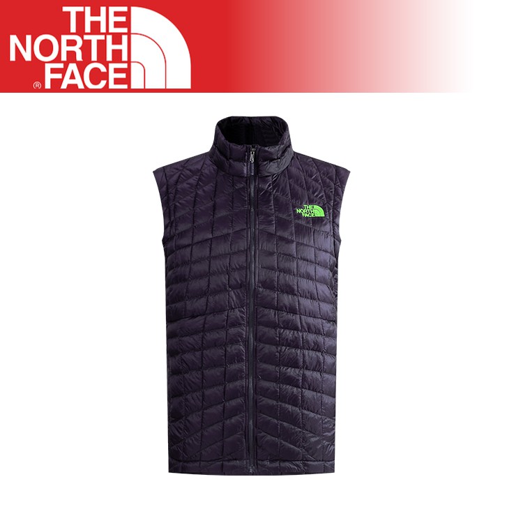 【The North Face 男 ThermoBall 暖魔球 保暖背心 深茄紫】C940/暖魔球背心/悠遊山水