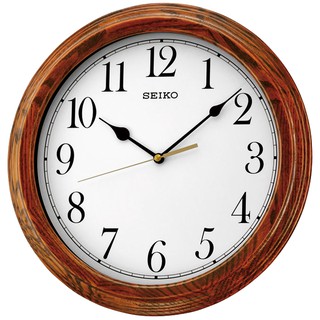 SEIKO 精工 木質滑動式秒針靜音掛鐘 時鐘 QXA528B