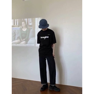 【ARCH】(11027)#imagine 短踢 #預定 韓國 英文 簡約 太空棉 寬鬆 重磅 素面 男女款式