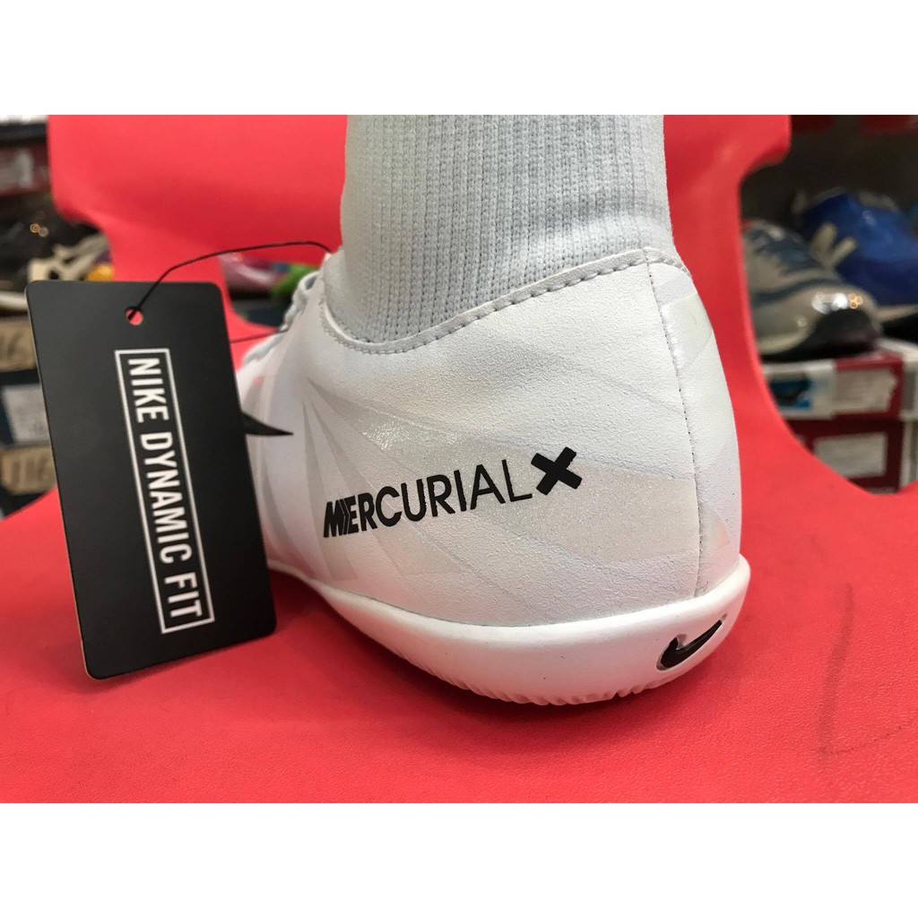 NIKE MercurialX Victory VI CR7 (IC) 童足球鞋903598-401 白灰平底襪套| 蝦皮購物