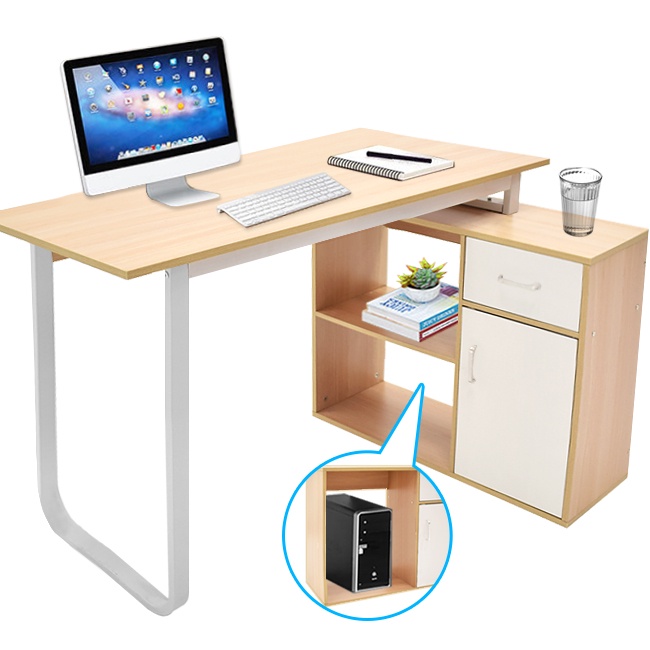 120X50台式轉角書桌(工作桌+置物櫃)L型辦公桌D185-A266長桌牆角落桌.筆電桌電腦桌.書櫃收納櫃置物架