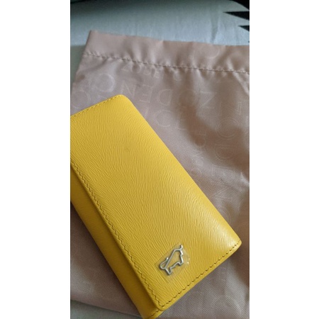 「現貨」 全新 BRAUN BUFFEL 小金牛 鑰匙包 送禮  黃色
