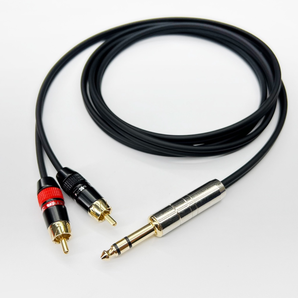 Y型線 6.3轉RCA梅花 RCA 對 TRS 一轉二 Y線 6.3mm TRS 麥克風線 平衡式 轉接線