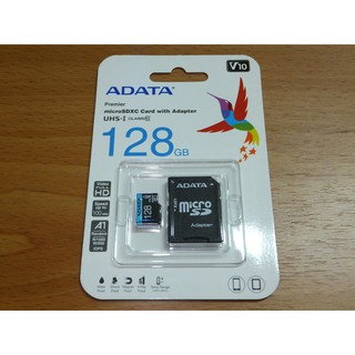 全新 / 原廠終身保固 ~ ADATA 威剛 Premier microSDXC UHS-I A1 128GB 記憶卡