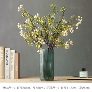 新中式秋實果仿真花漿果套裝客廳玄關假花擺件冬青果樹枝裝飾花藝人造花假花塑料插花禮 蝦皮購物