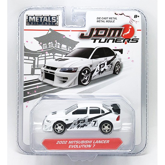 【秉田屋】現貨 Jada Toys JDM Mitsubishi Lancer Evolution VII 白 1/64