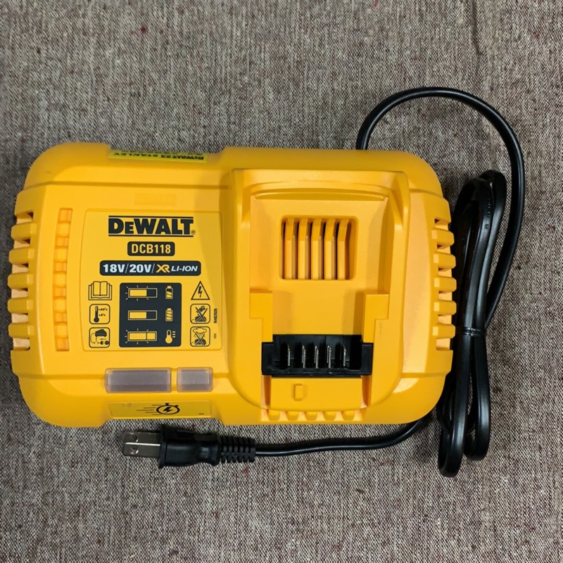 公司貨 得偉 DEWALT 快速充電座 18V 、 20V 充電器 DCB118 滑軌式電池用 充電電池用 DCB