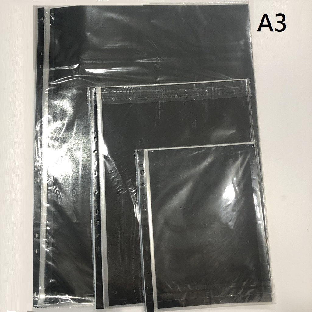 A3 11孔內頁袋 10入 美術作品收納袋文件收納繪圖資料袋 含黑紙 不含黑紙 俊泉文具 蝦皮購物