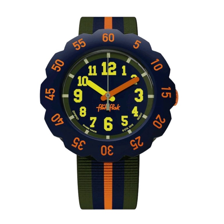 Swatch 兒童錶品牌 FlikFlak 瑞士錶  時鐘教學錶 FPSP021 兒童防水手錶