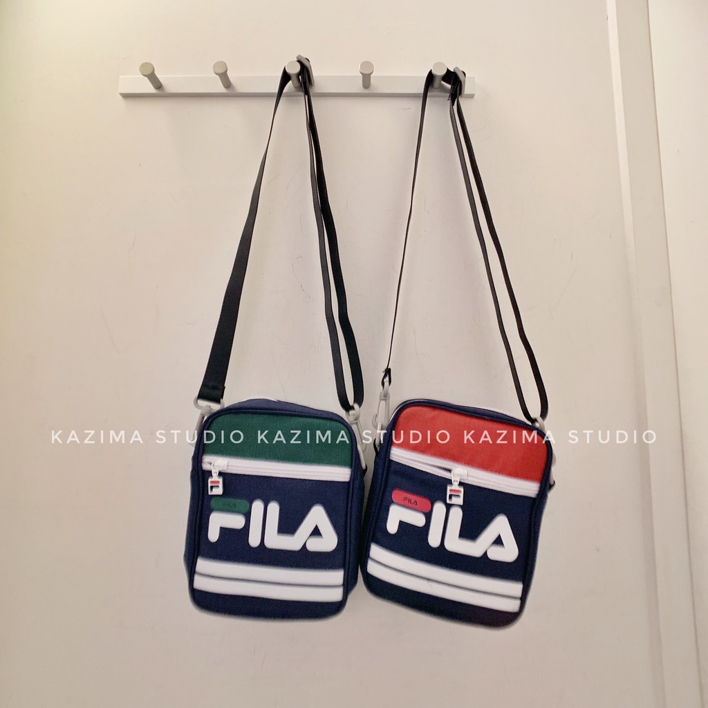 Kazima Fila Logo 側背 側背包 小包 小側包 小側背包 小方包 方包 隨身包 拼色 撞色