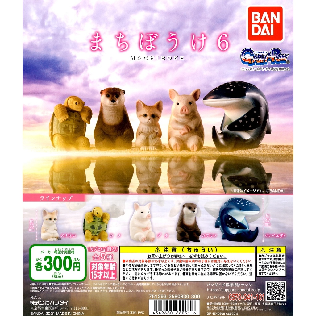 ☆TOYs☆ 現貨 BANDAI 等待中動物公仔 P6 等待動物 等候動物 等待 動物 扭蛋 轉蛋 全5種