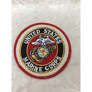 <傻瓜二館>美國 海軍 陸戰隊 圓形 背章 臂章United States Marine Corps USMC
