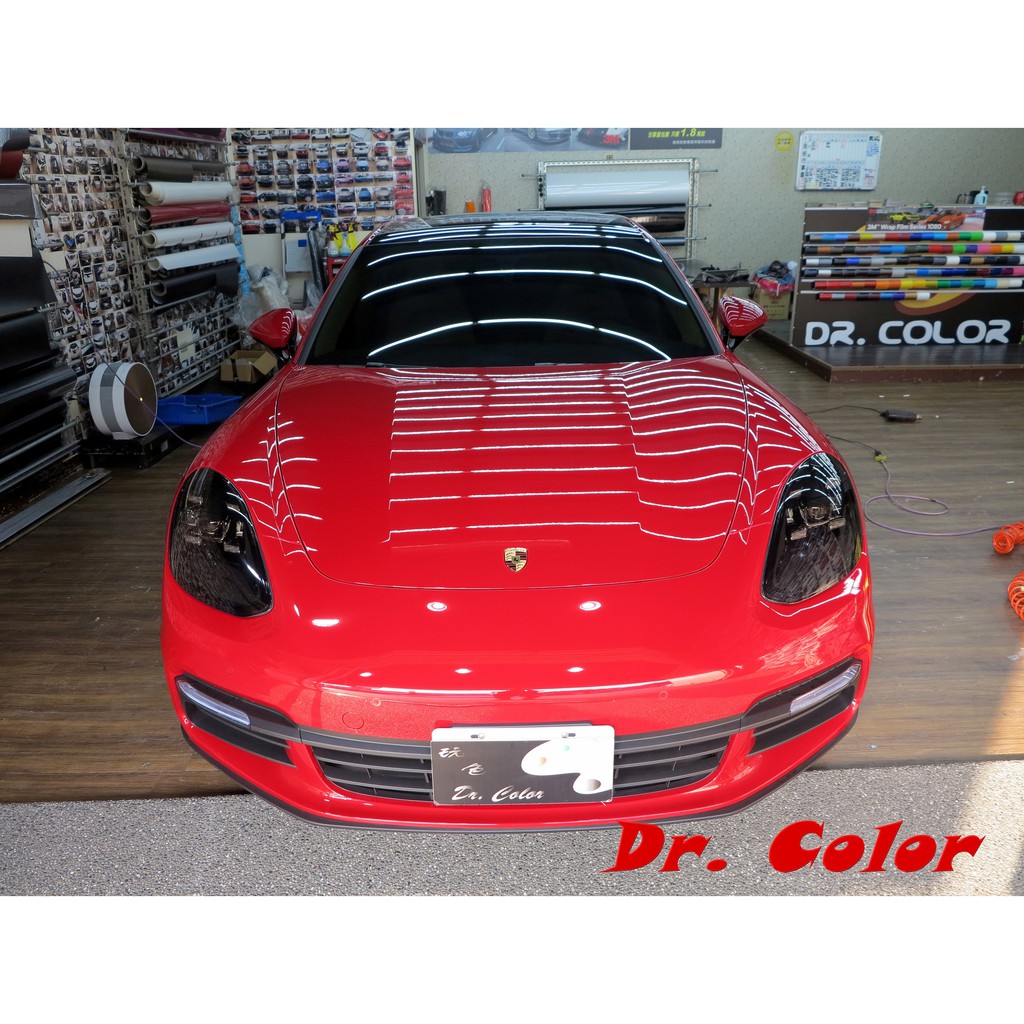Dr. Color 玩色專業汽車包膜 Porsche Panamera 4 車燈保護膜
