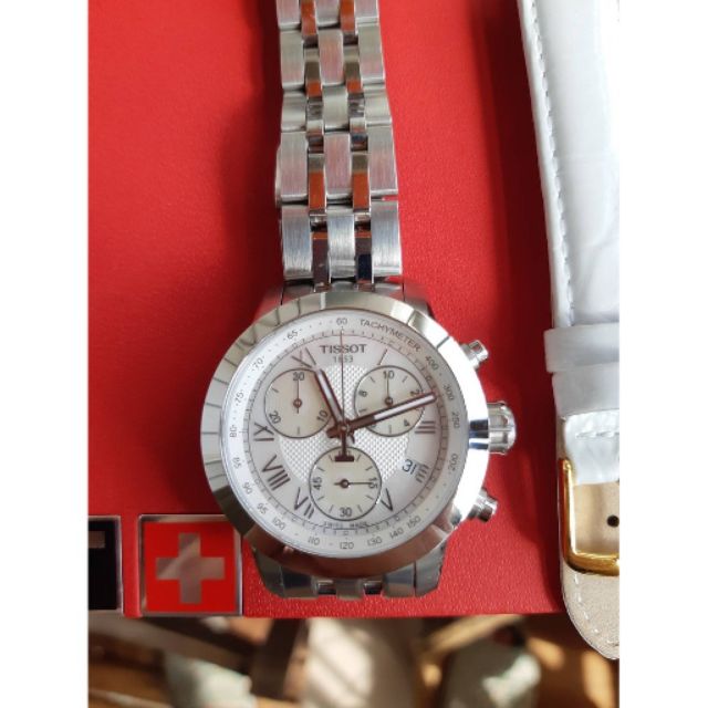 保證正品 瑞士 天梭 TISSOT 石英錶帶鋼錶帶 時尚手錶 三眼 女錶 對錶 六禮 T055 PRC200