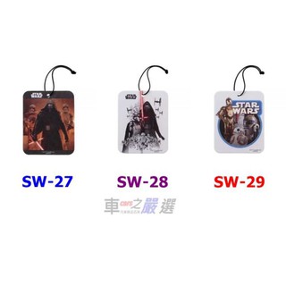 車之嚴選 cars go 汽車用品【SW-27】NAPOLEX Disney星際大戰圖案吊掛式紙卡芳香劑 香片-3種選擇